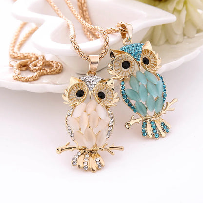 Rhinestone Cute Pendant Sweater Necklace