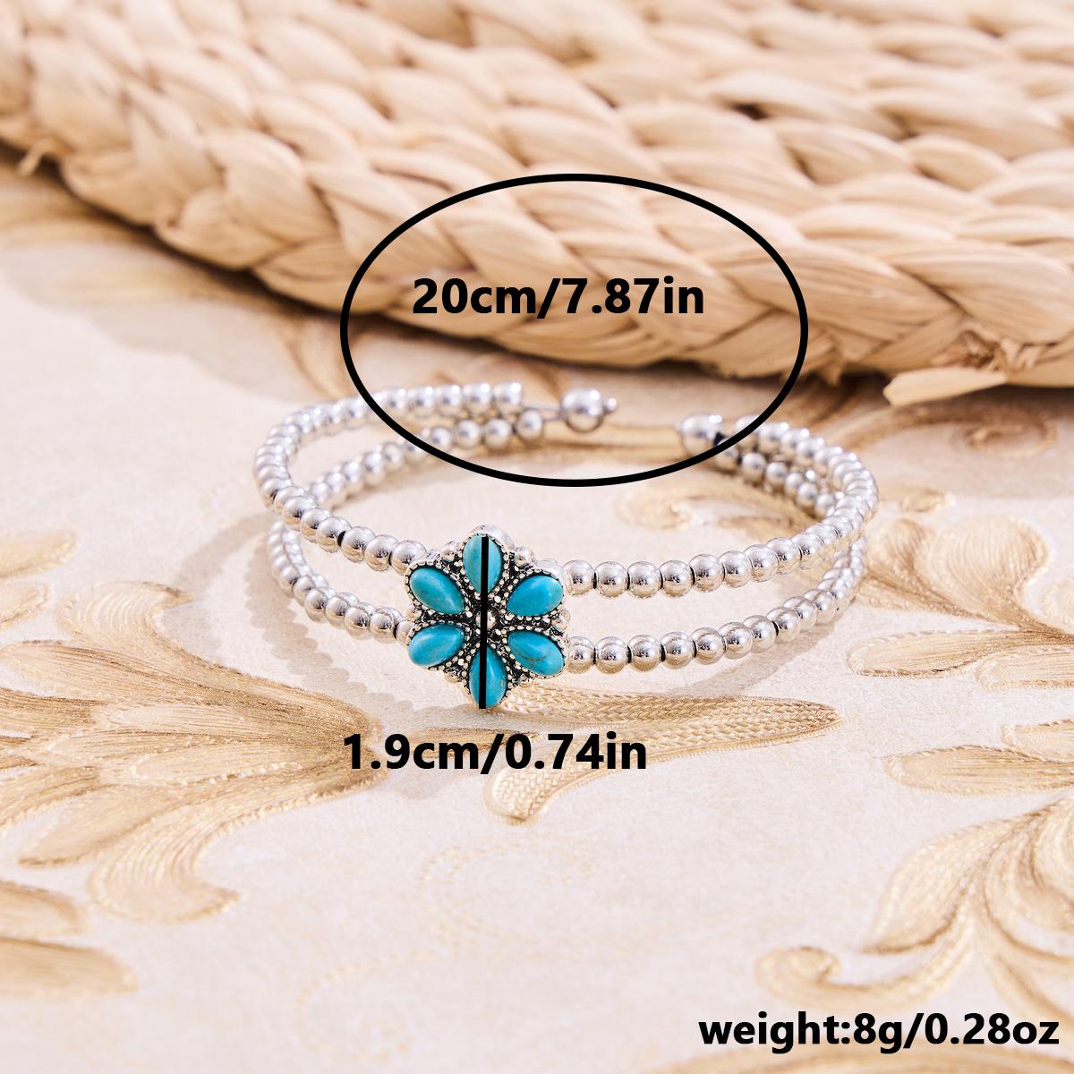 Creative Flower Turquoise Bracelet