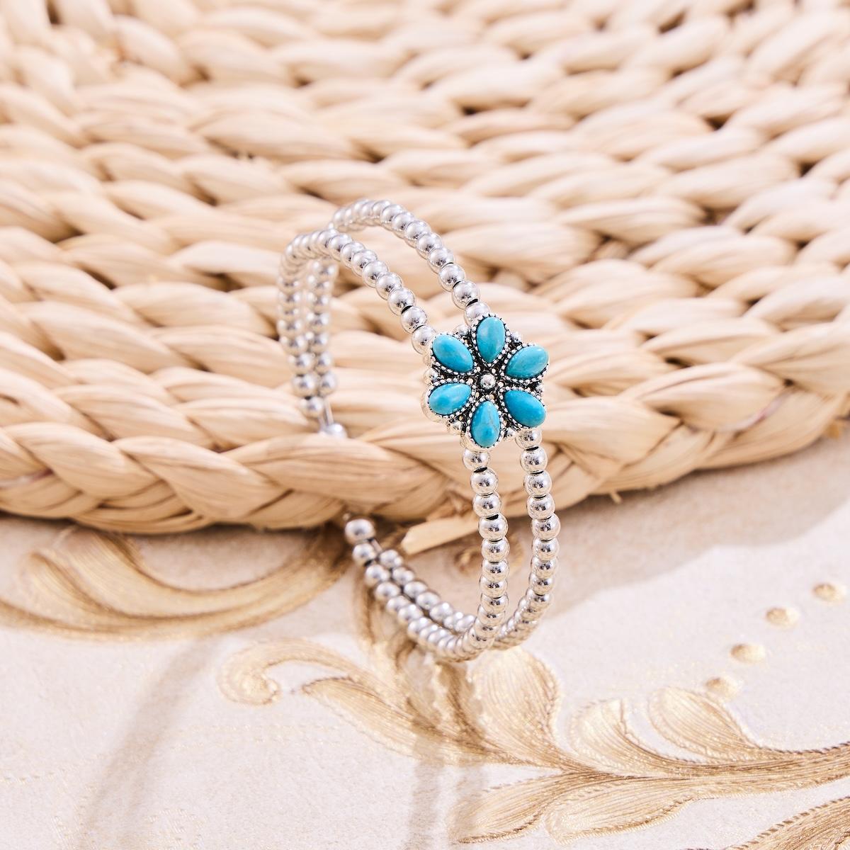 Creative Flower Turquoise Bracelet