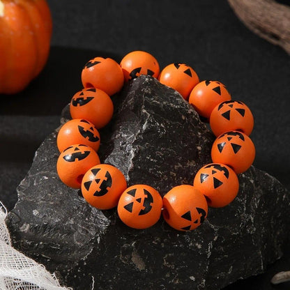 Pumpkin Beaded Stretch Bracelet