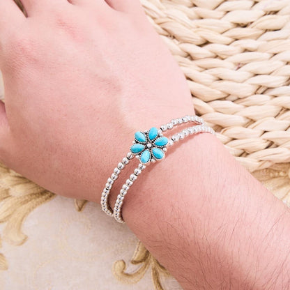 Creative Flower Turquoise Bracelet