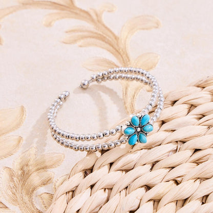 Creative Flower Turquoise Bracelet