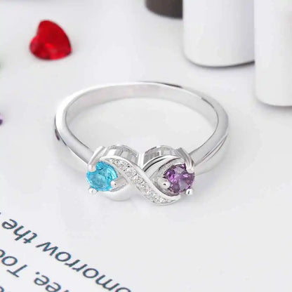 925 Sterling Silver Infinity Mothers Ring