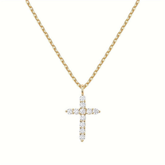 Crystal Cross Pendant Necklace