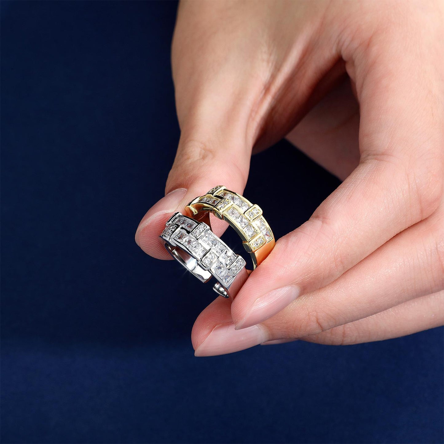 Adjustable Baguettes Ring