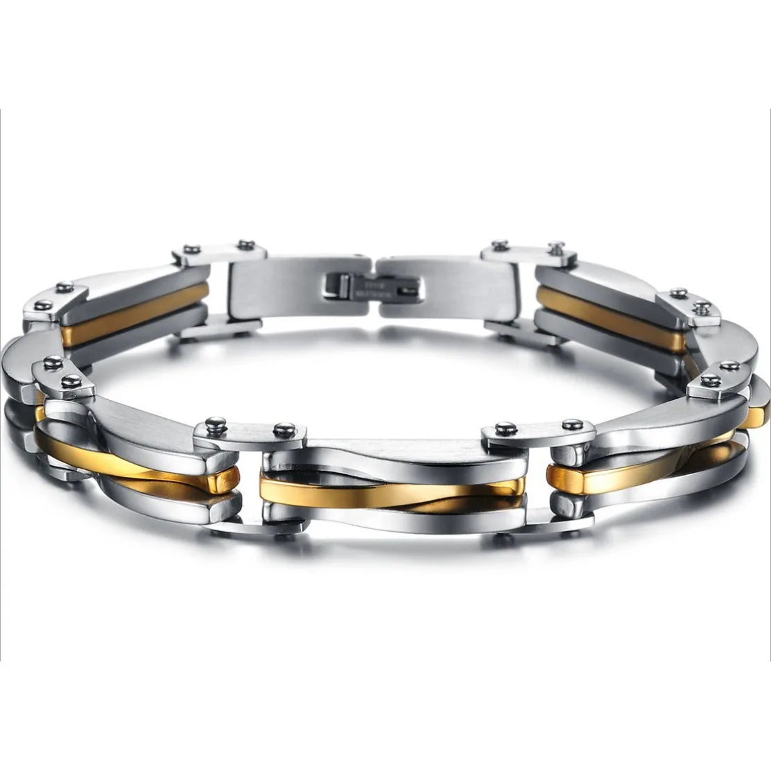 Stainless Steel Biker Chain Bracelet