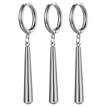 Men Dangle Earrings Stainless Steel