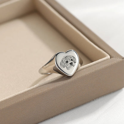 Engraved Portrait Ring