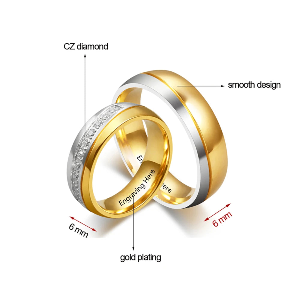 Engraving Wedding Engagement Rings