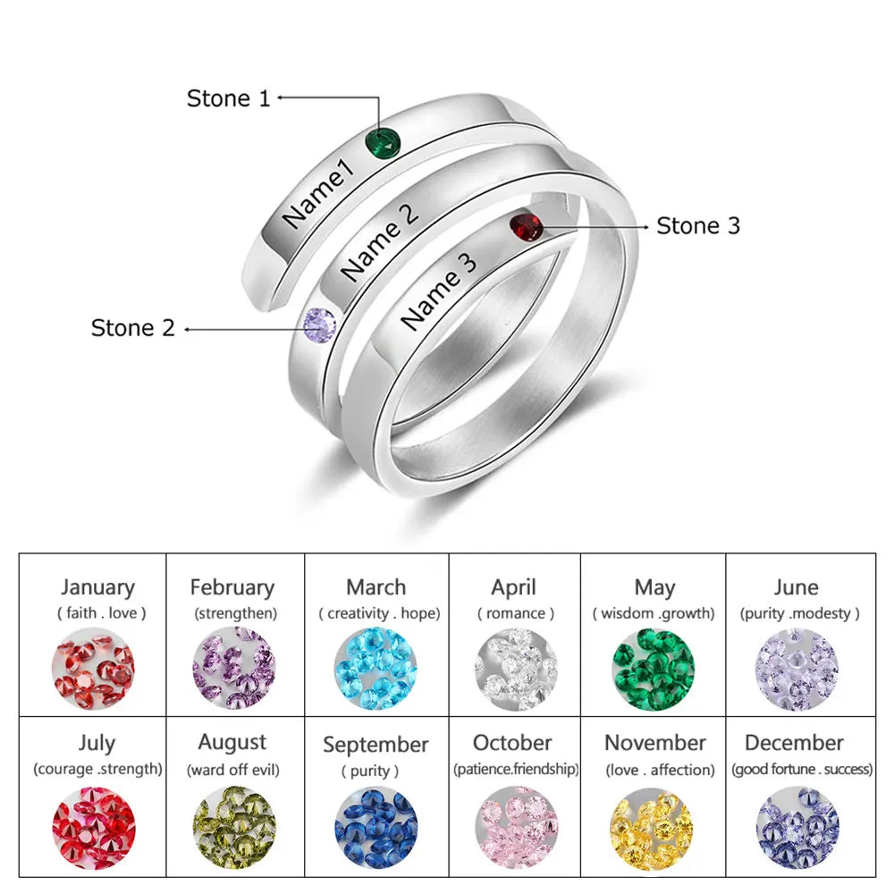 Personalized Mothers Rings