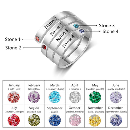 Personalized Mothers Rings