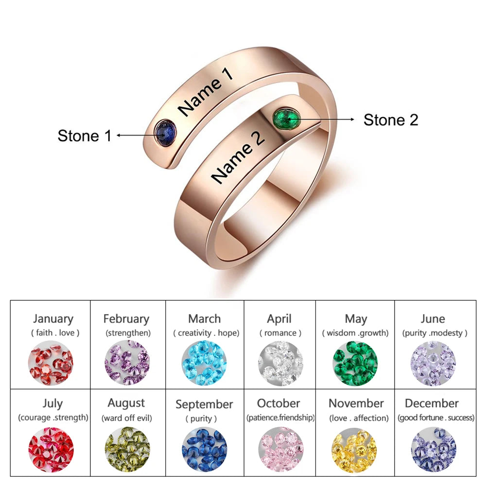 Personalized Mothers Rings