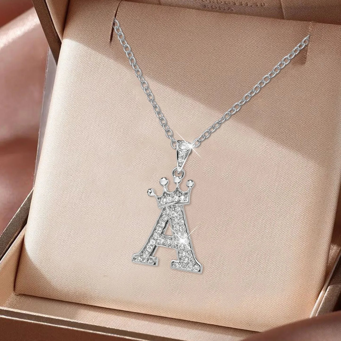 Stainless Steel Cubic Zirconia  Pendant Necklace