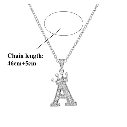 Stainless Steel Cubic Letter Pendant Necklace