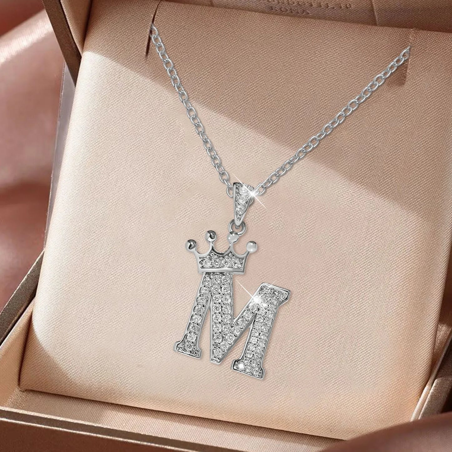 Stainless Steel Cubic Zirconia  Pendant Necklace