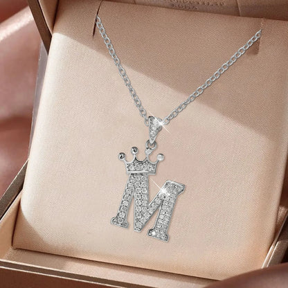 Stainless Steel Cubic Zirconia  Pendant Necklace