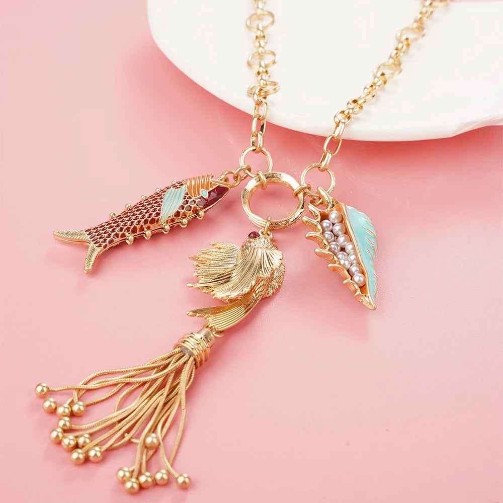 Marine Fish Fashion Choker Necklace