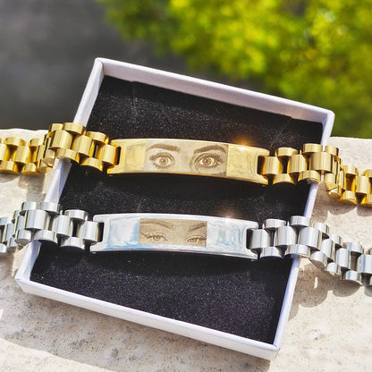 Personalized Eyes Photo Couple Bracelet