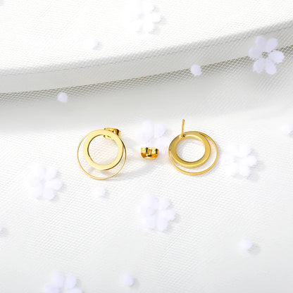 Simple Round and Loop Earrings