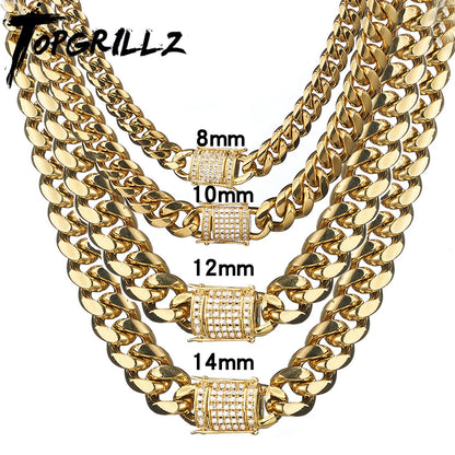 Necklace Bracelet Set 8/10/12/14MM STAINLESS STEEL