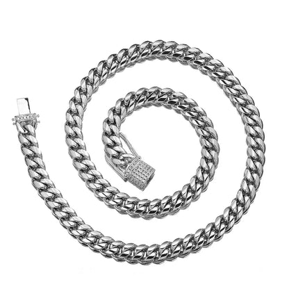 Necklace Bracelet Set 8/10/12/14MM STAINLESS STEEL