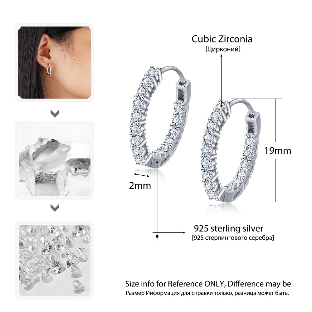 925 Sterling Silver Hoop Earrings