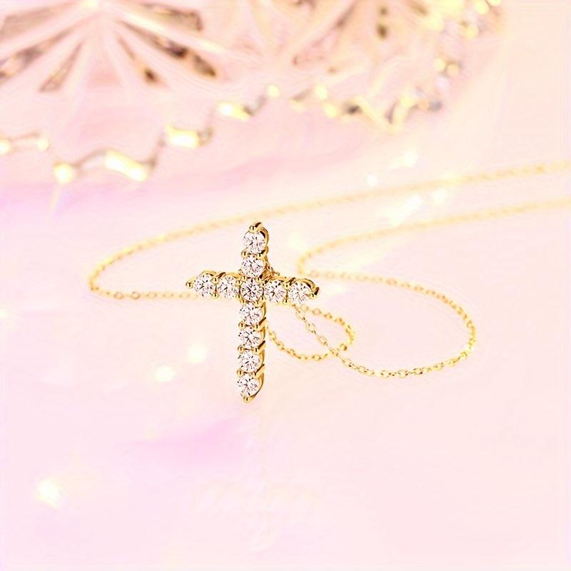 Crystal Cross Pendant Necklace