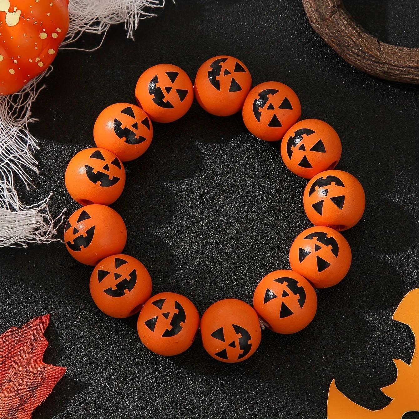 Pumpkin Beaded Stretch Bracelet