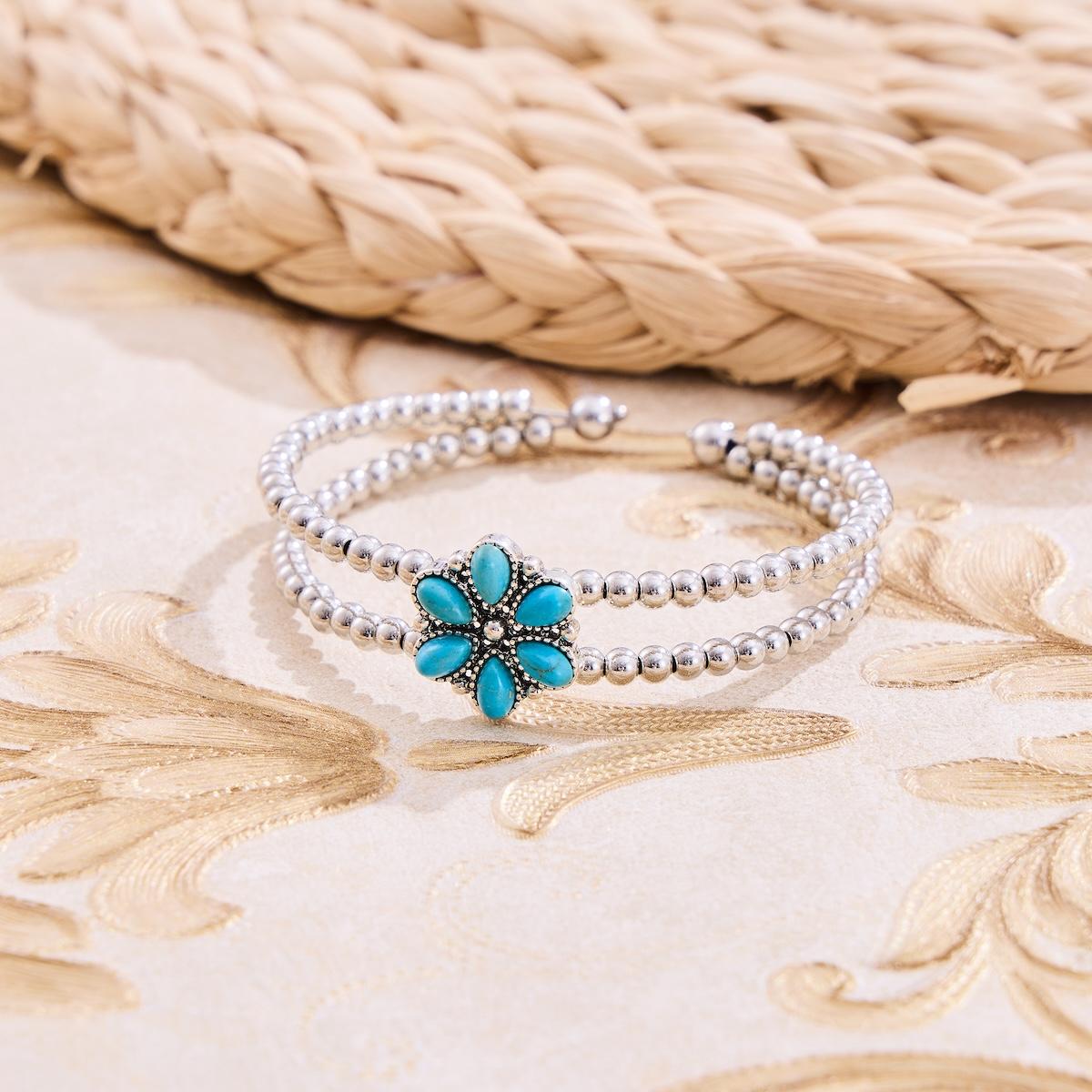 Creative Flower Turquoise Bracelet