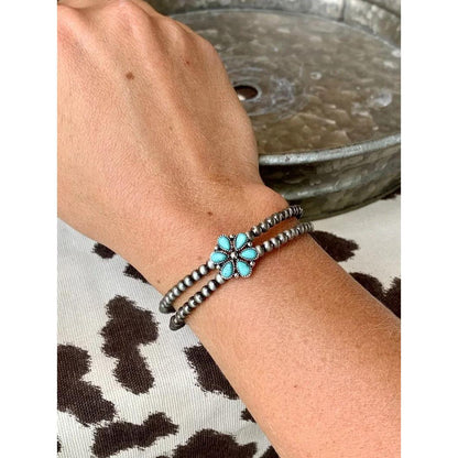 Creative Flower Turquoise Bracelet